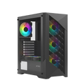 Ant Esports Chassis ICE 270M 6F with Mesh Front Panel & 6 Fans - Black ( Chassis Without Power Supply)