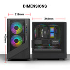 Ant Esports Chassis 205 MINI 6F Black ( Chassis Without Power Supply )