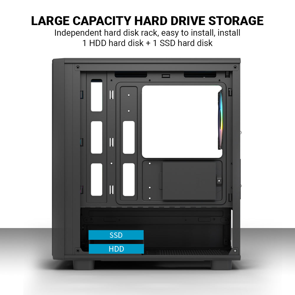 Ant Esports Chassis 205 MINI 6F Black ( Chassis Without Power Supply )