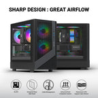 Ant Esports Chassis 205 MINI 6F Black ( Chassis Without Power Supply )