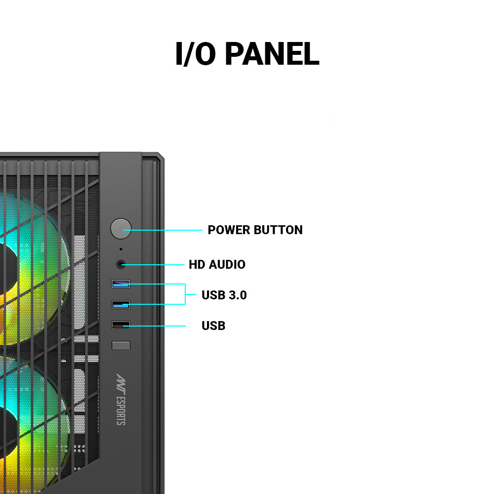 Ant Esports Chassis 205 MINI 6F Black ( Chassis Without Power Supply )