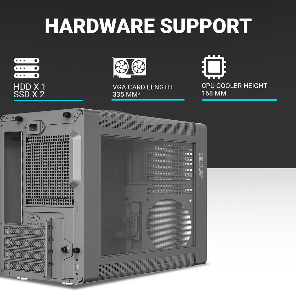 Ant Esports Chassis BOX C AIR -Gray ( Chassis Without Power Supply )