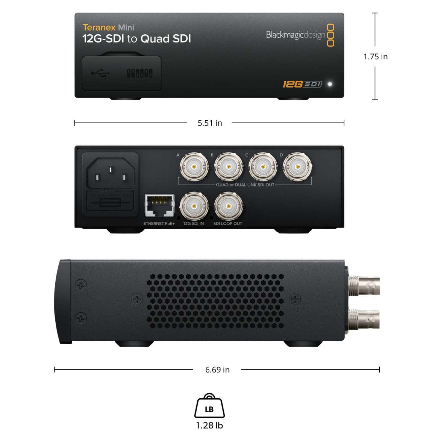 Teranex Mini 12G-SDI To Quad SDI