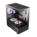 Antec CX200M RGB Elite Mini Tower PC Case Black Full View Tempered Glass MATX Cabinet