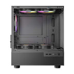 Antec CX200M RGB Elite Mini Tower PC Case Black At Pakshal Impex. Features Full-view Tempered Glass, RGB Lighting, Water Cooling Support, 5 Fan Capacity, And Micro-ATX Compatibility For Gaming Builds.