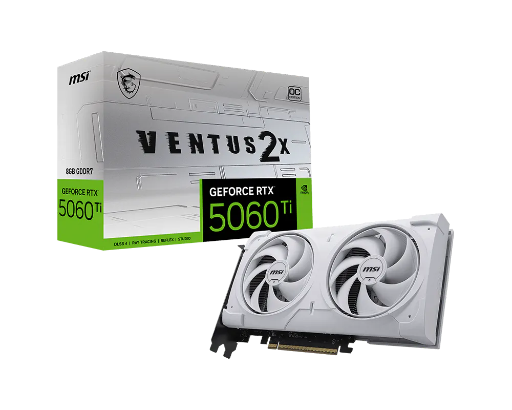 GeForce RTX 5060 Ti 8G VENTUS 2X OC WHITE PLUS