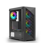 Ant Esports Chassis ICE 270G 6F with Glass Front Panel & 6 Fan - Black ( Chassis Without Power Supply )