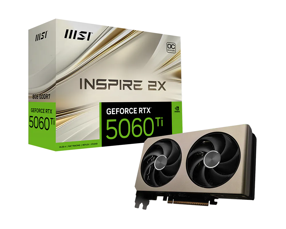 MSI GeForce RTX 5060 Ti 8G INSPIRE 2X OC