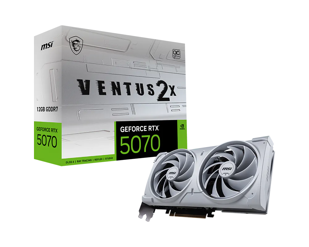 MSI GeForce RTX 5070 12G VENTUS 2X OC WHITE