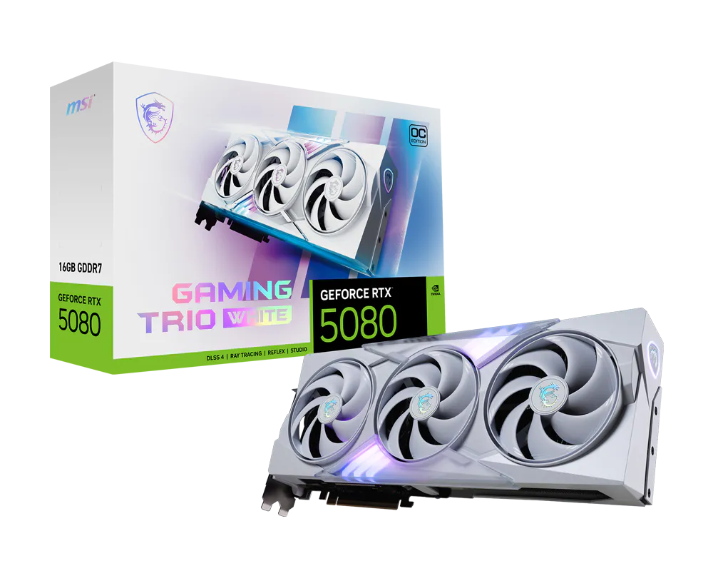 GeForce RTX 5080 16G GAMING TRIO OC WHITE