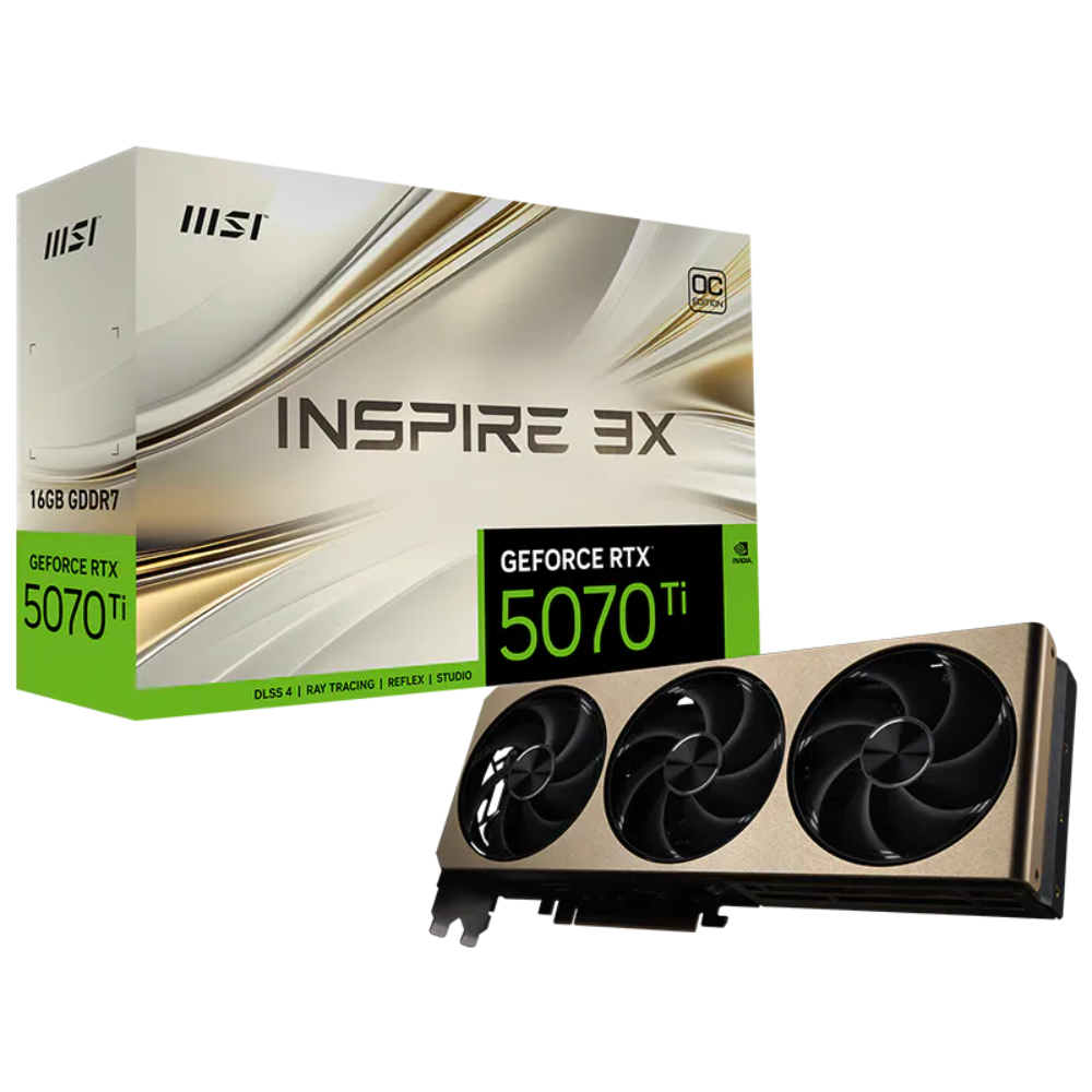 GeForce MSI RTX 5070 Ti 16G INSPIRE 3X OC PLUS