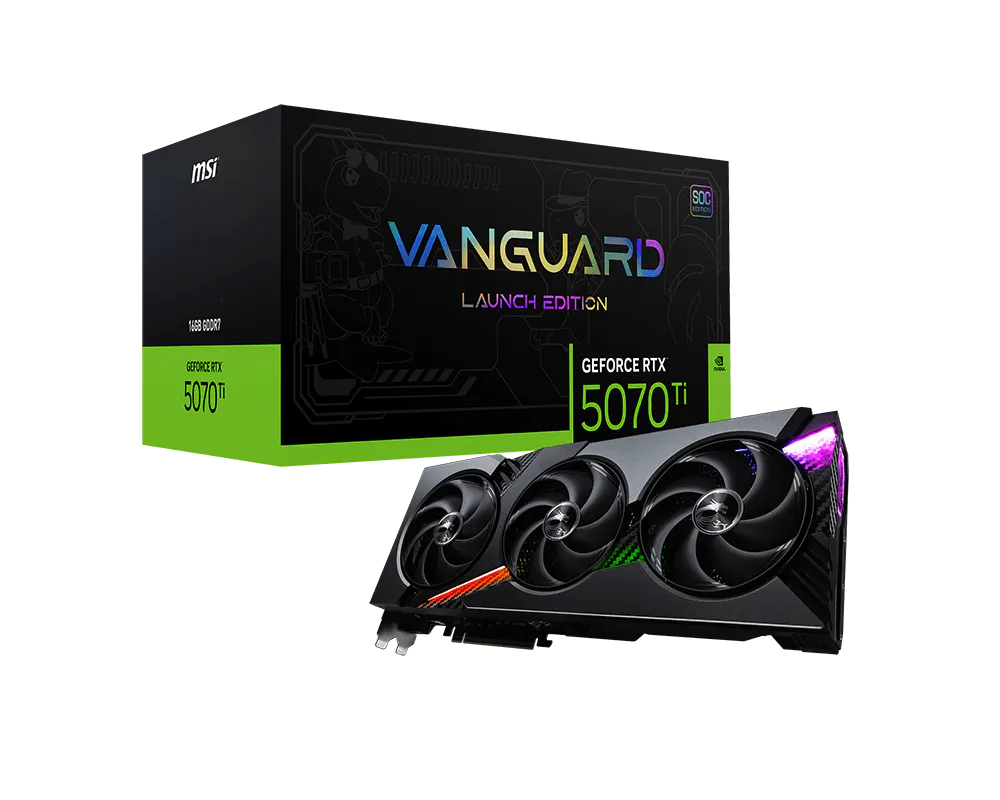 MSI GeForce RTX 5070 Ti 16G VANGUARD SOC LAUNCH EDITION