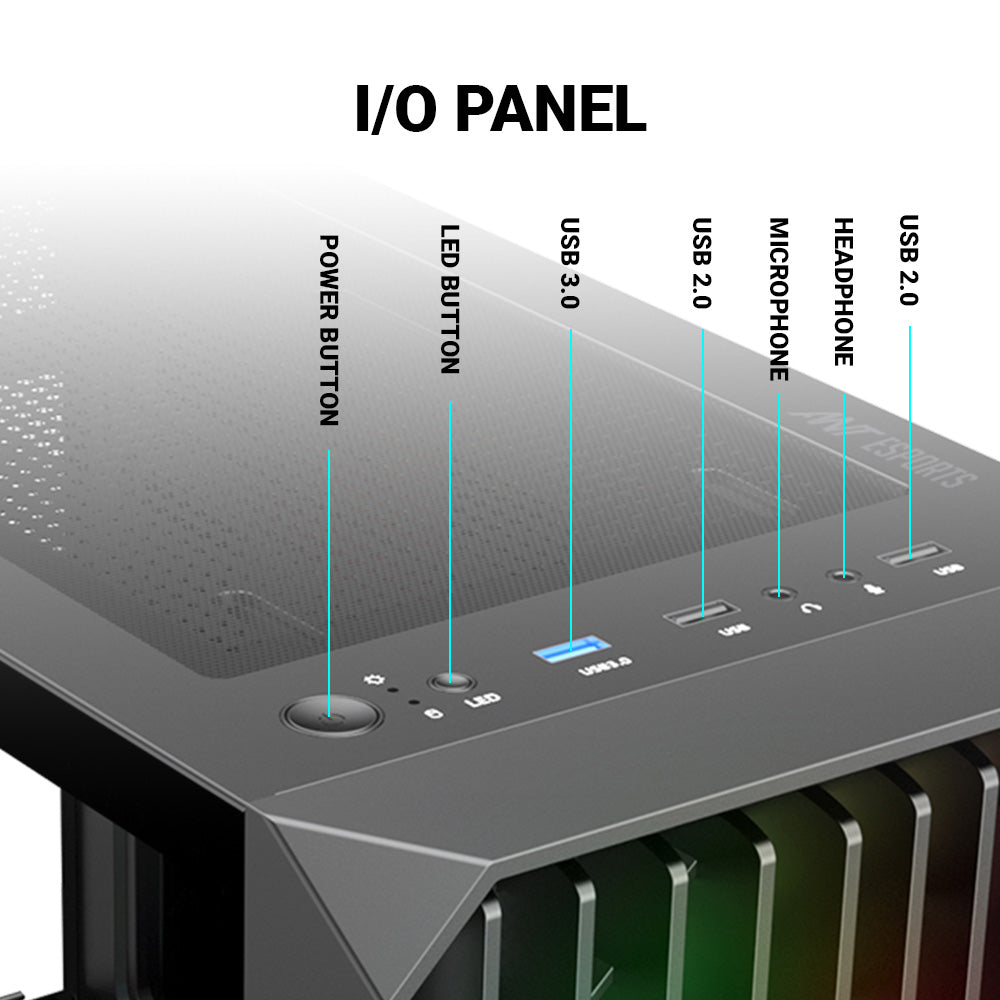 Ant Esports Chassis 205 MINI 6F Black ( Chassis Without Power Supply )
