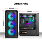 Ant Esports Chassis 205 MINI 6F Black ( Chassis Without Power Supply )