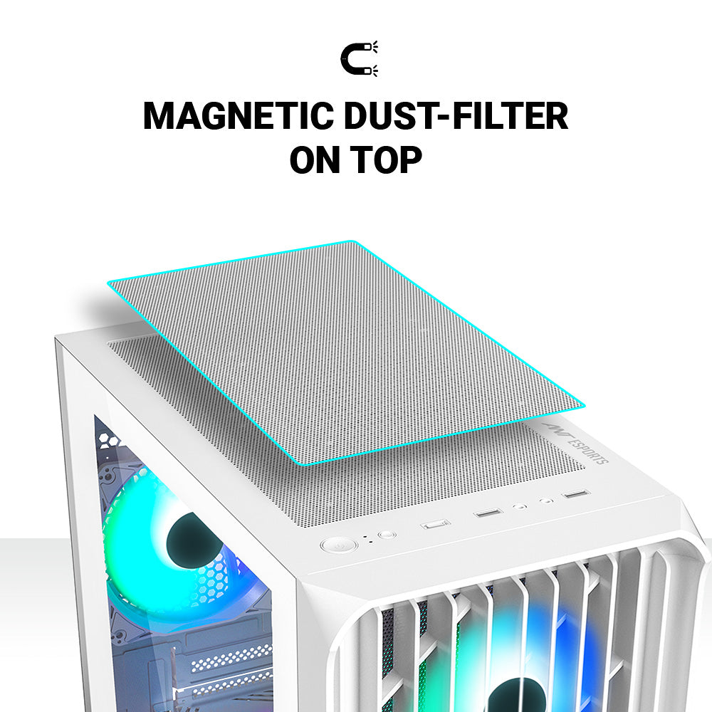 Ant Esports Chassis 205 MINI 6F - White ( Chassis Without Power Supply)