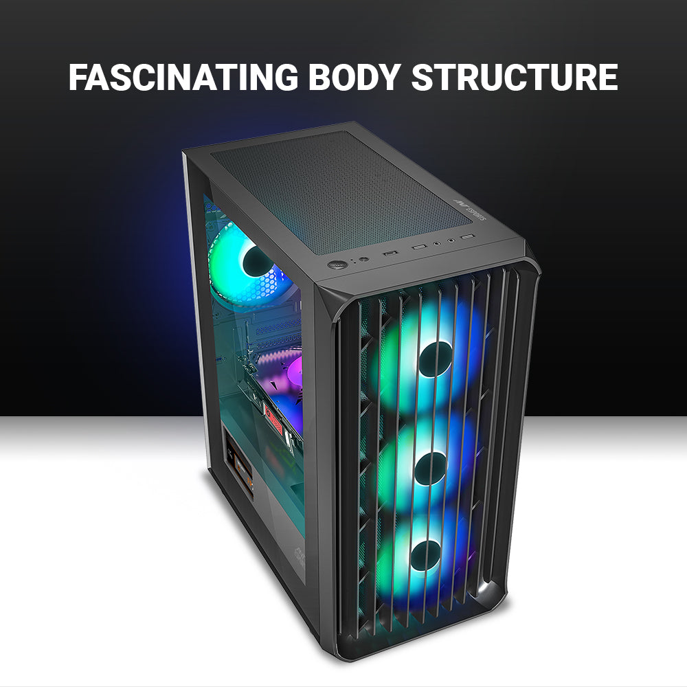Ant Esports Chassis 205 MINI 6F Black ( Chassis Without Power Supply )