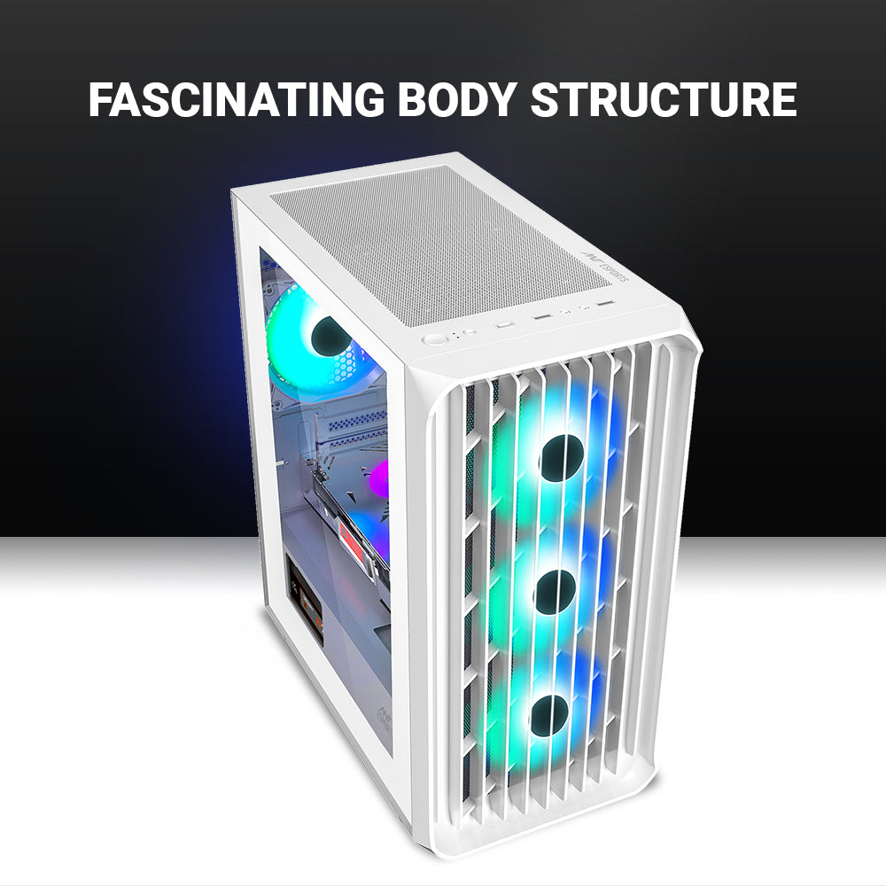 Ant Esports Chassis 205 MINI 6F - White ( Chassis Without Power Supply)