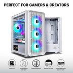Ant Esports Chassis 205 MINI 6F - White ( Chassis Without Power Supply)