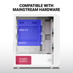 Ant Esports Chassis 205 MINI 6F - White ( Chassis Without Power Supply)