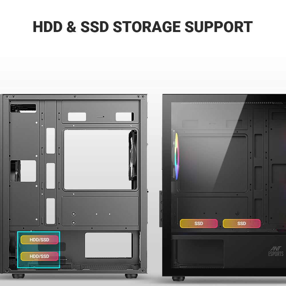 Ant Esports Chassis 205 MINI 6F Black ( Chassis Without Power Supply )