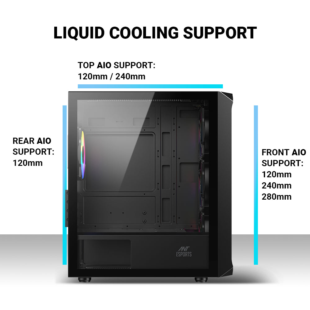 Ant Esports Chassis 205 MINI 6F Black ( Chassis Without Power Supply )