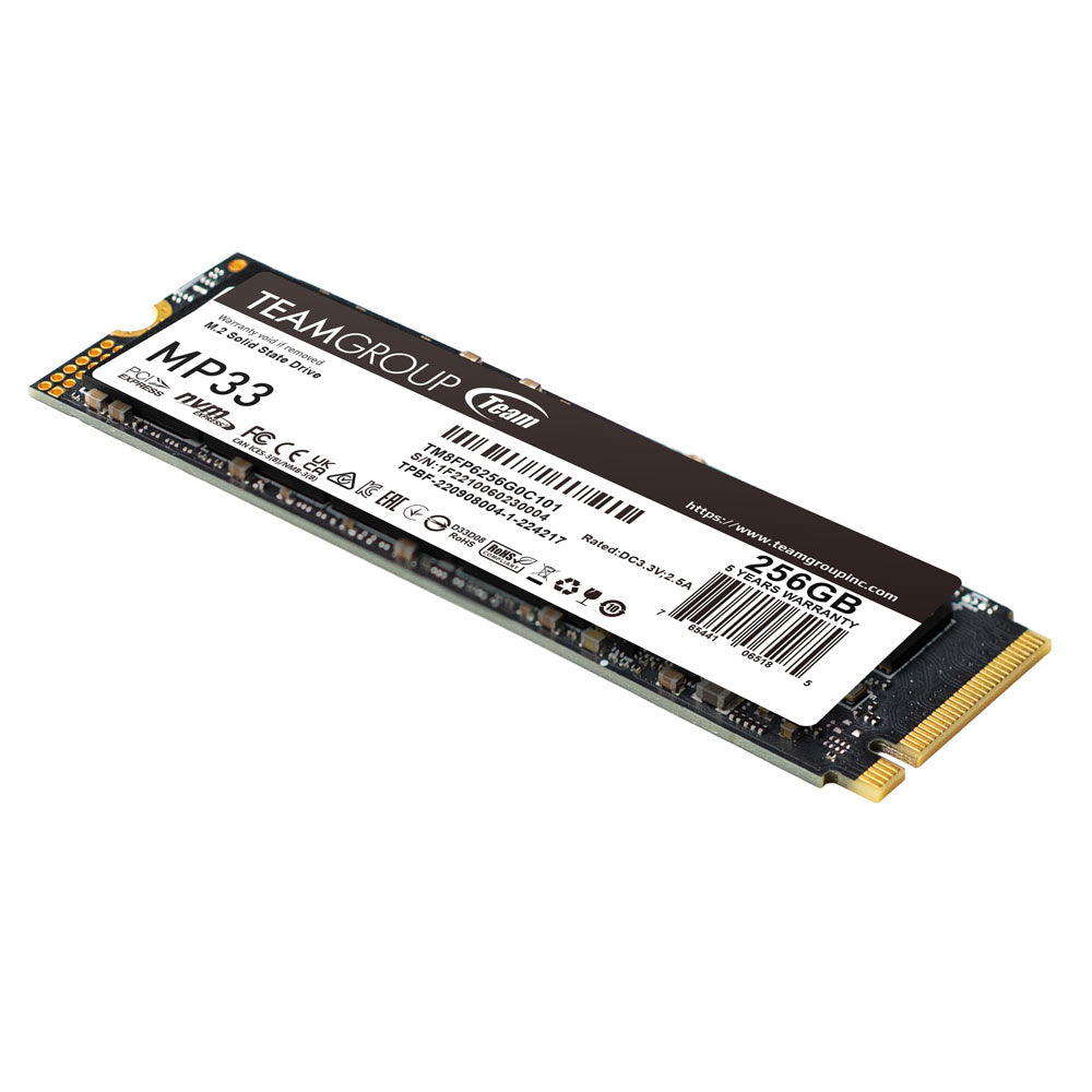 TEAMGROUP MP33 256GB NVMe M.2 2280 PCIe Gen 3 Gaming SSD