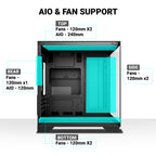 Ant Esports Chassis CRYSTAL Z2 Black ( Chassis Without Power Supply )
