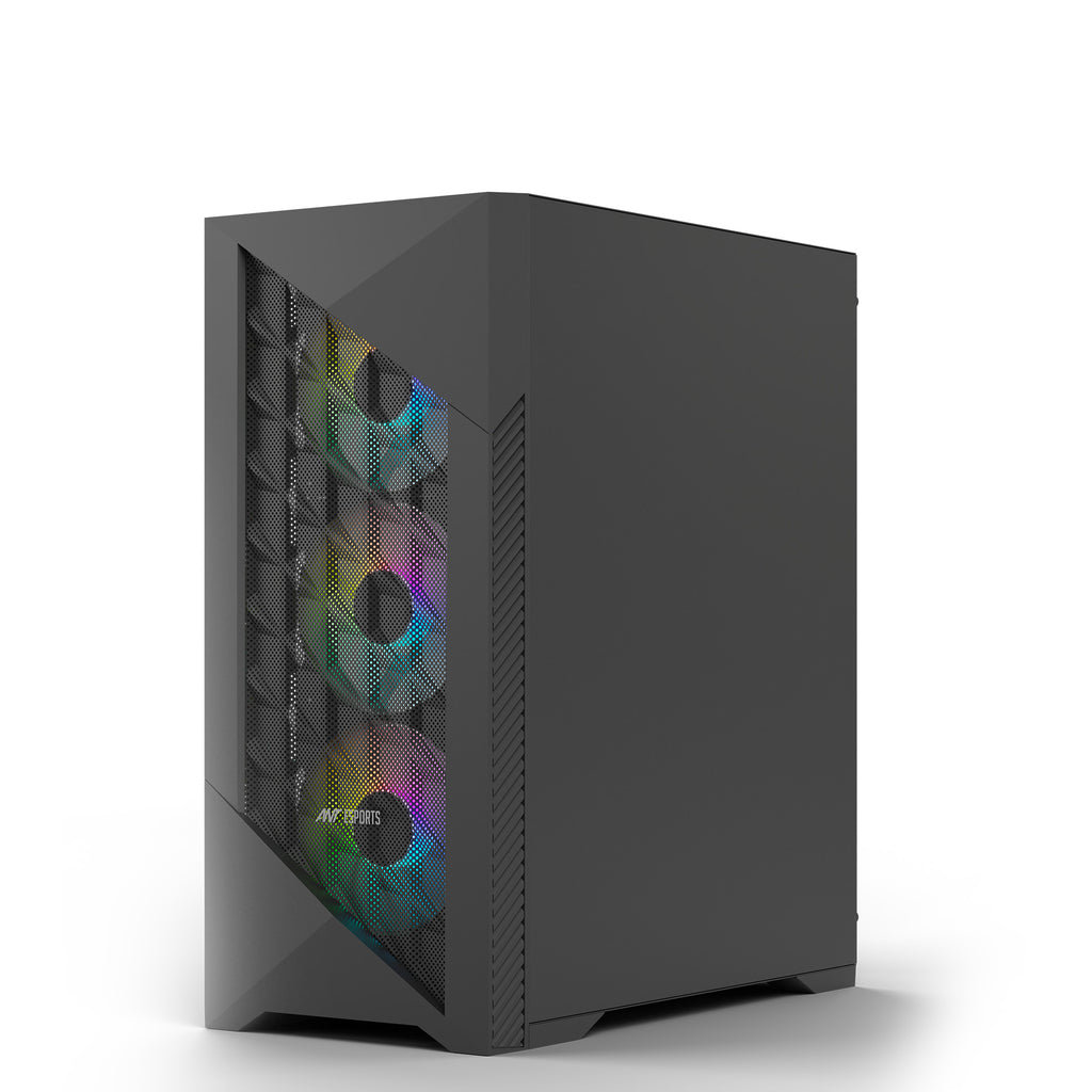 Ant Esports Chassis ICE 270G 6F with Glass Front Panel & 6 Fan - Black ( Chassis Without Power Supply )