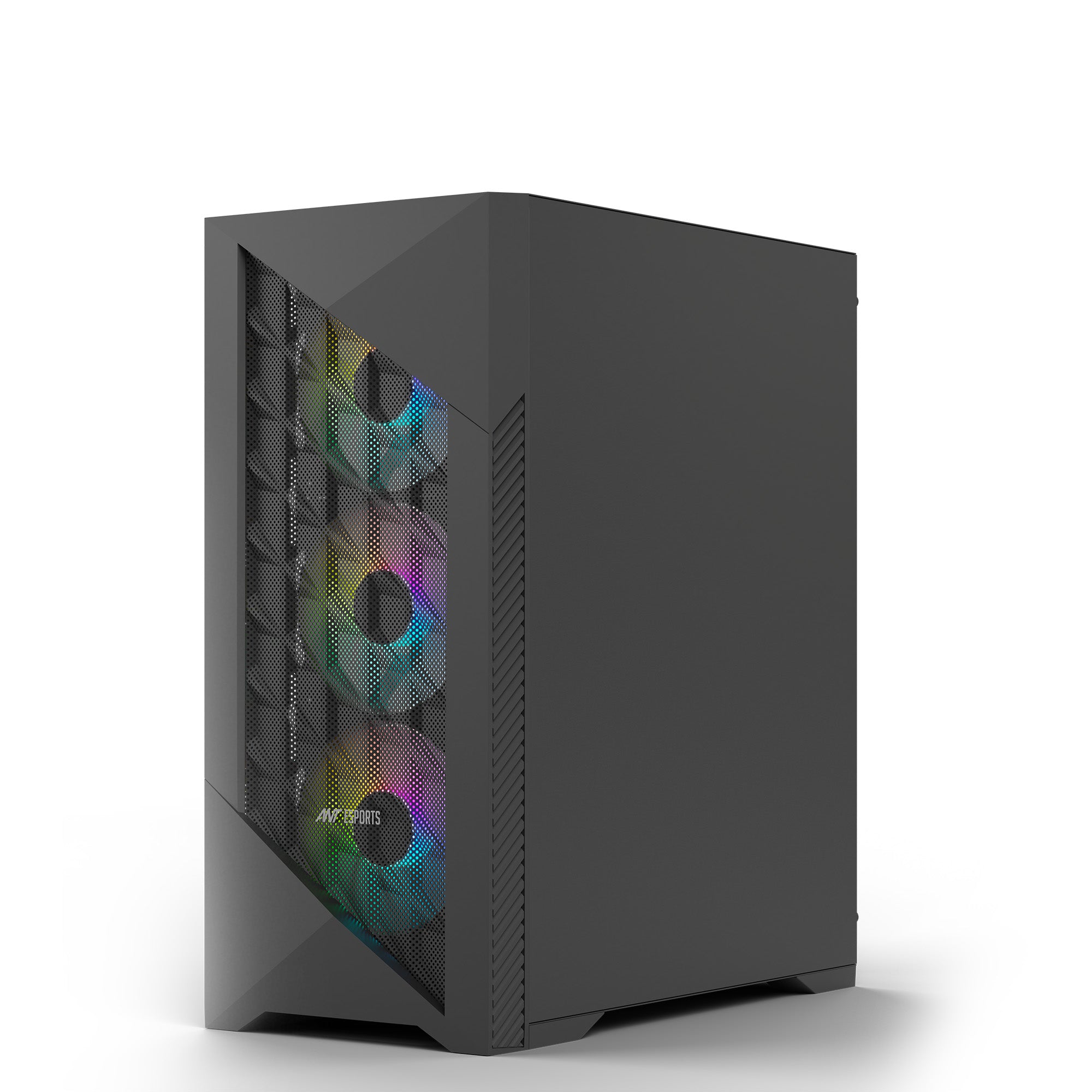 Ant Esports Chassis ICE 270G 6F with Glass Front Panel & 6 Fan - Black ( Chassis Without Power Supply )