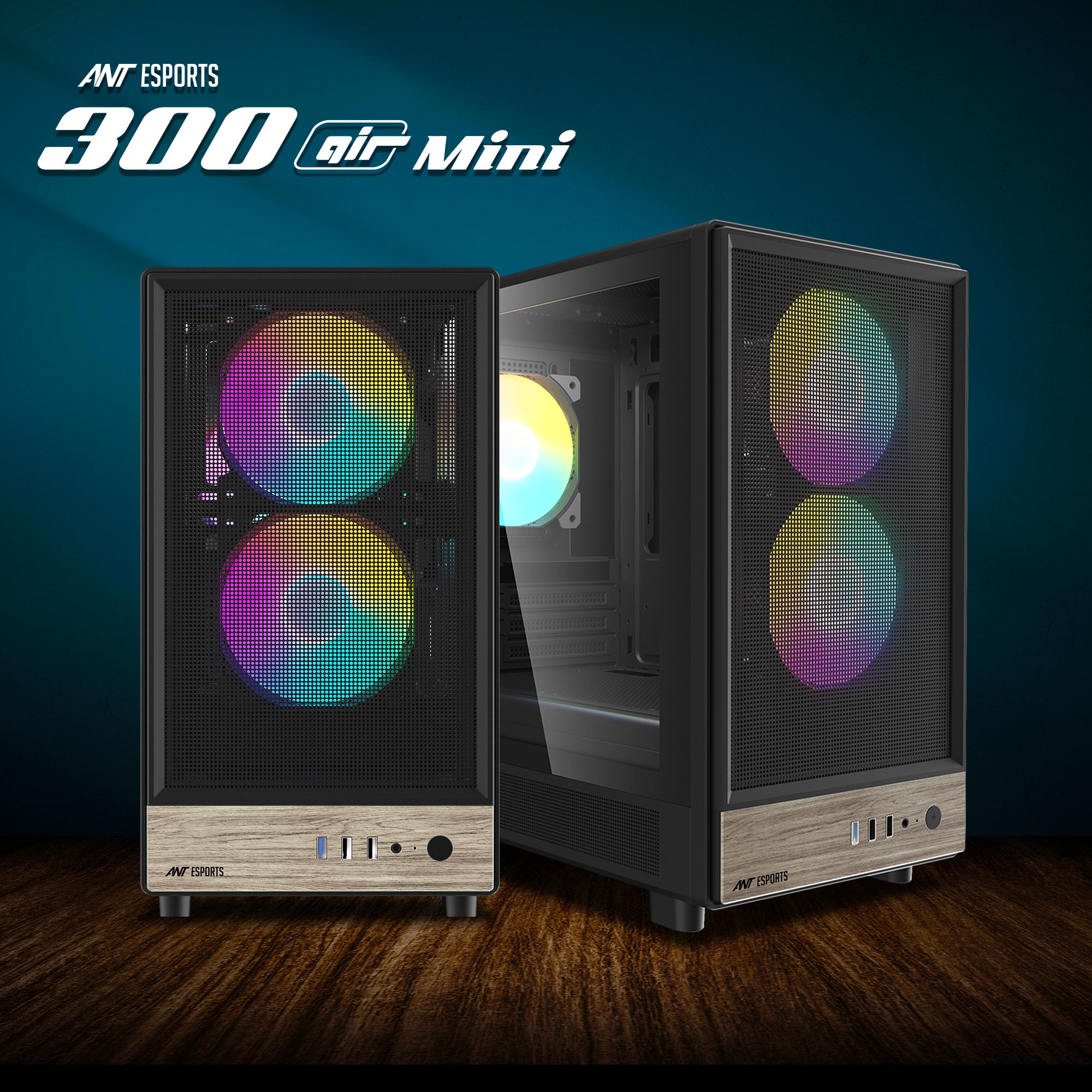 Ant Esports Chassis 300 Air Mini Black ( Chassis Without PSU )