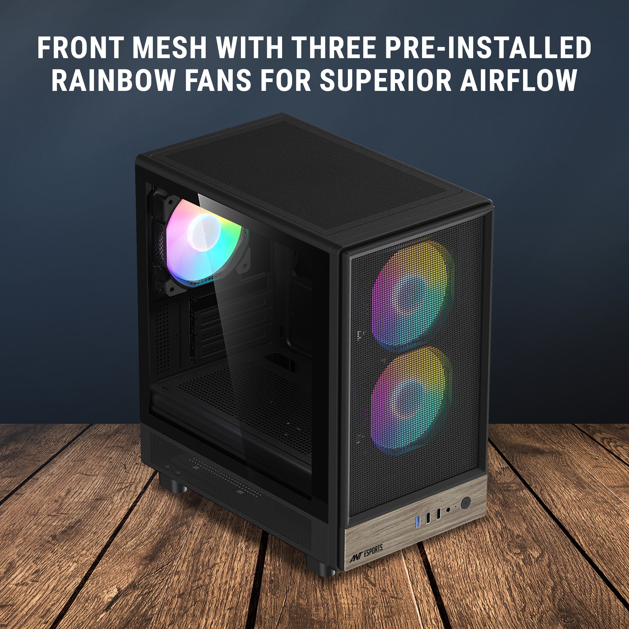 Ant Esports Chassis 300 Air Mini Black ( Chassis Without PSU )