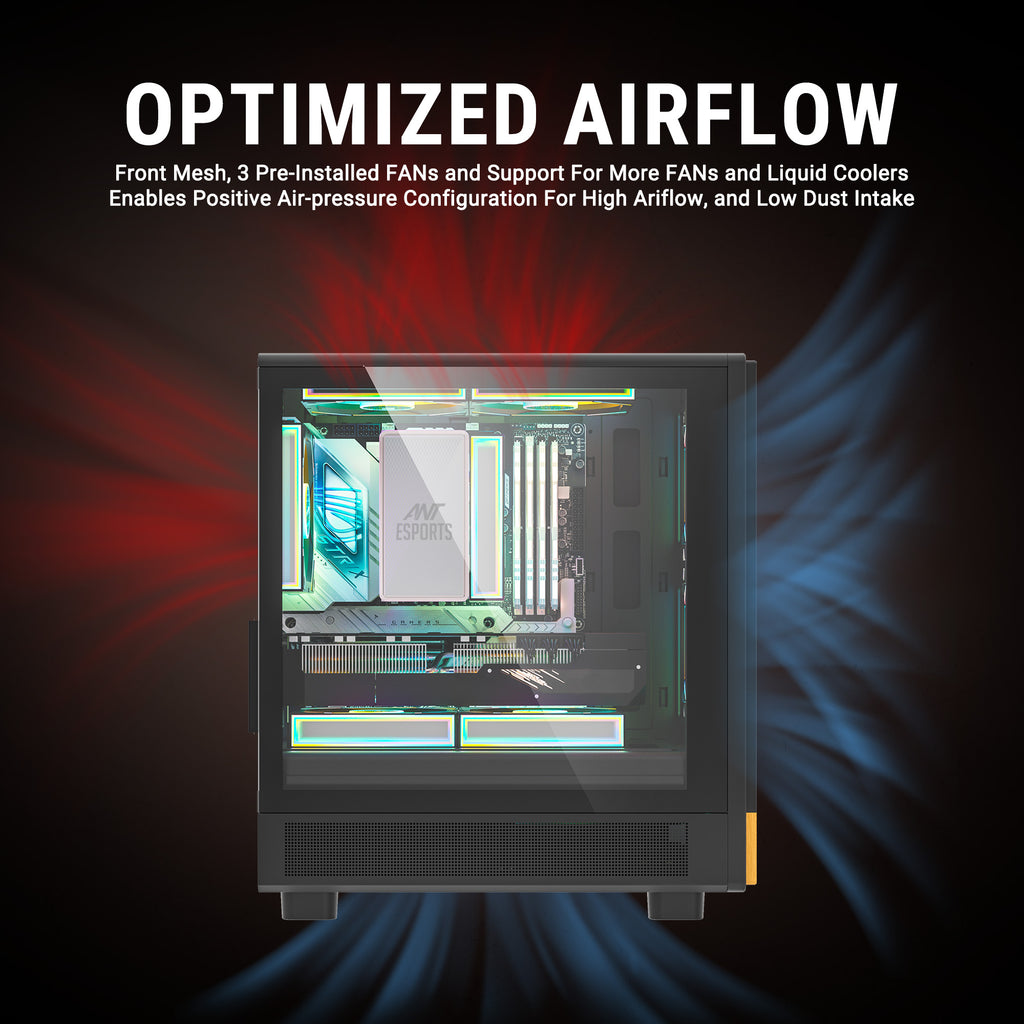 Ant Esports Chassis 300 Air Mini Black ( Chassis Without PSU )