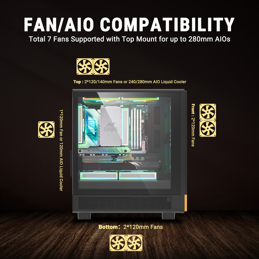 Ant Esports Chassis 300 Air Mini Black ( Chassis Without PSU )