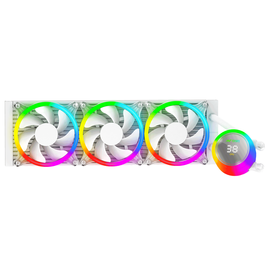 Ant Esports ICE Chroma 360mm ARGB AM5/LGA1851 White AIO Liquid Cooler