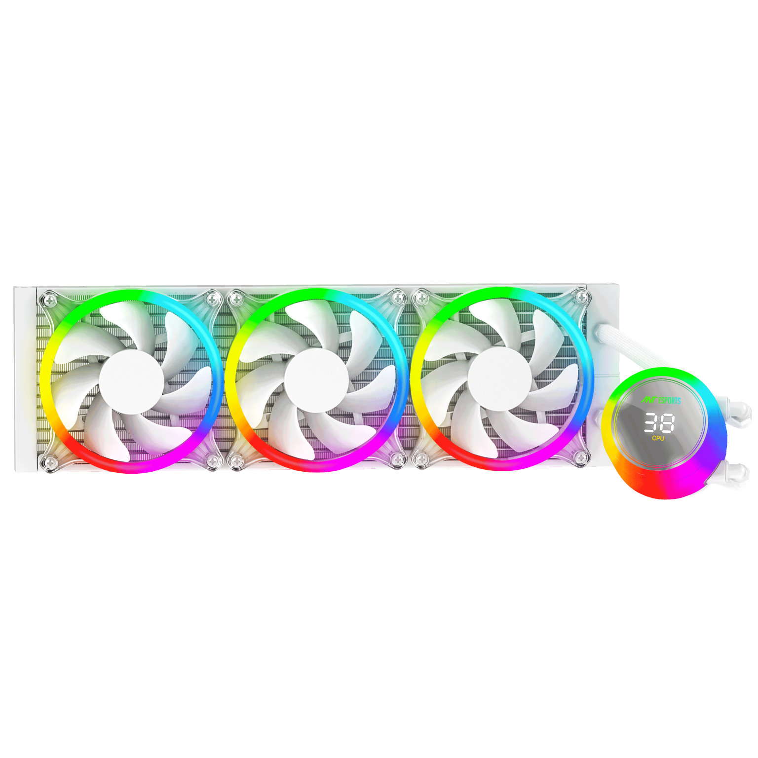 Ant Esports ICE Chroma 360mm ARGB AM5/LGA1851 White AIO Liquid Cooler