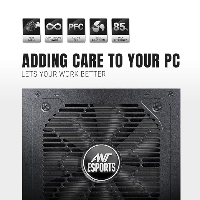 ANT ESPORTS 80+ GOLD 650 WATTS SMPS - FG650V2