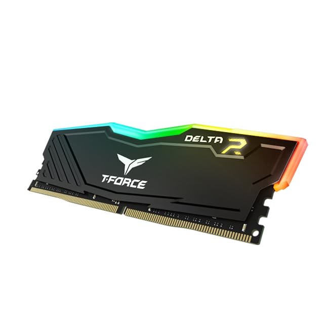 TeamGroup T-Force Delta RGB 16GB (2x8GB) DDR4 3200MHz CL16 Desktop RAM – Black