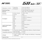 Ant Esports Chassis 511 Air 5F - Black ( Chassis Without Power Supply )