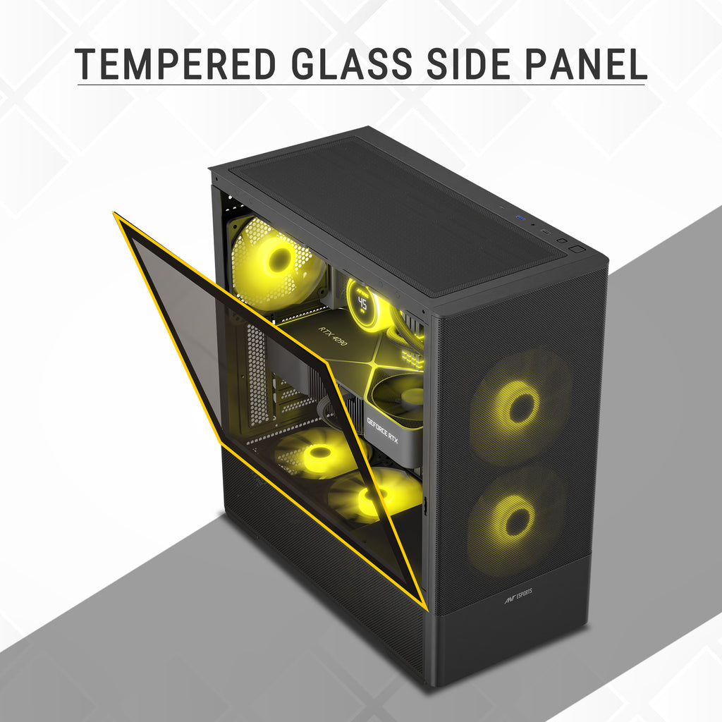 Ant Esports Chassis 511 Air 5F - Black ( Chassis Without Power Supply )