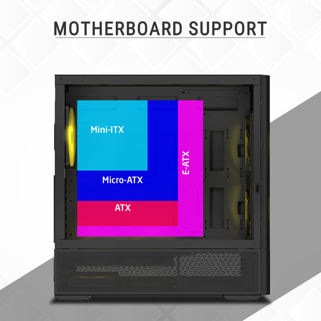 Ant Esports Chassis 511 Air 5F - Black ( Chassis Without Power Supply )
