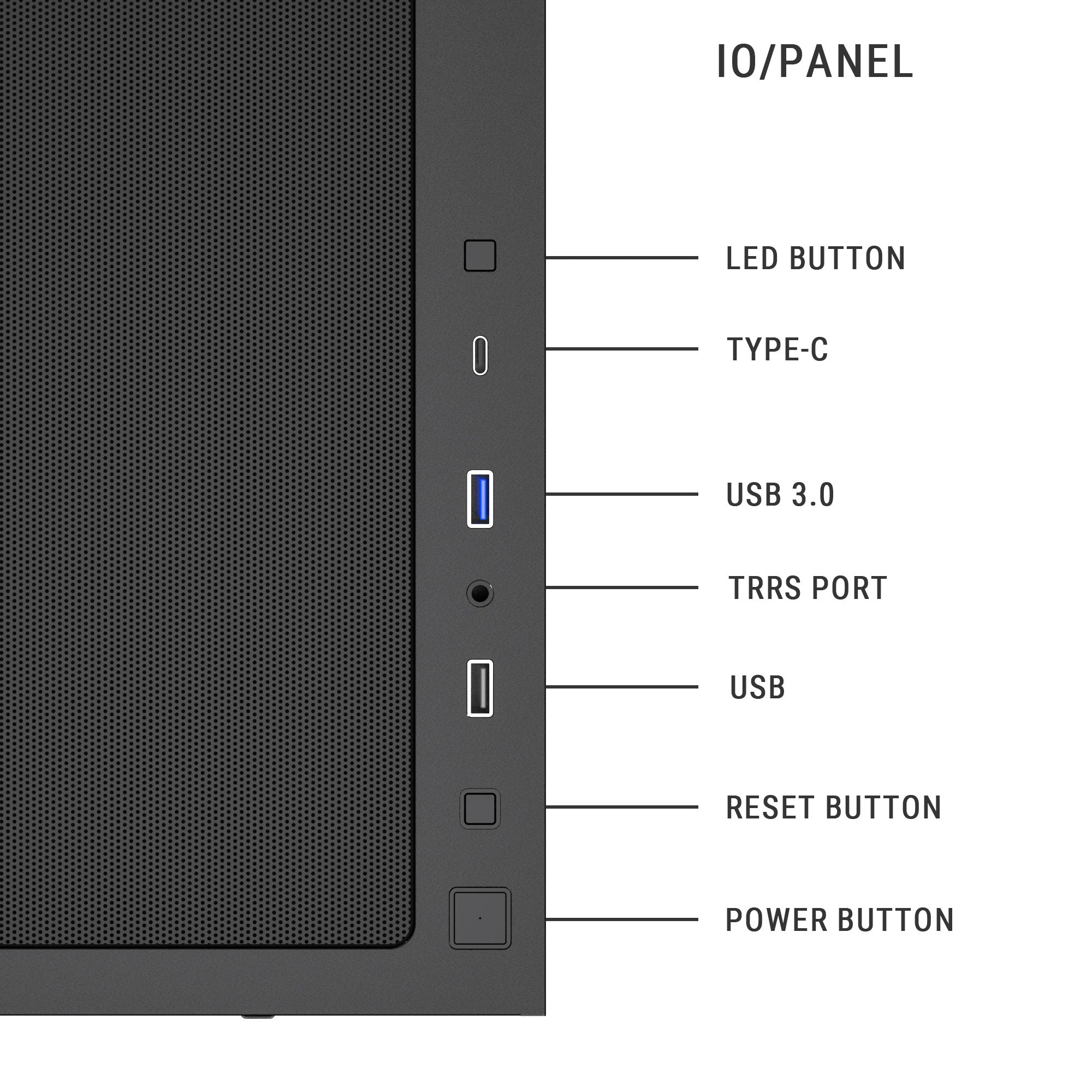 Ant Esports Chassis 511 Air 5F - Black ( Chassis Without Power Supply )