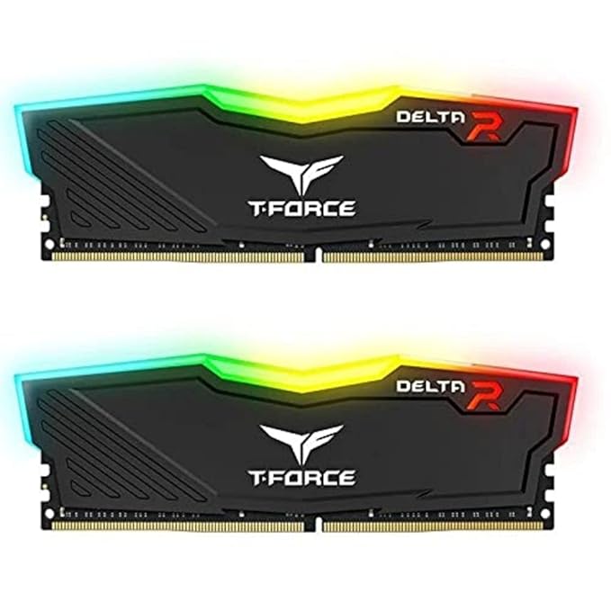 TeamGroup T-Force Delta RGB 16GB (2x8GB) DDR4 3200MHz CL16 Desktop RAM – Black