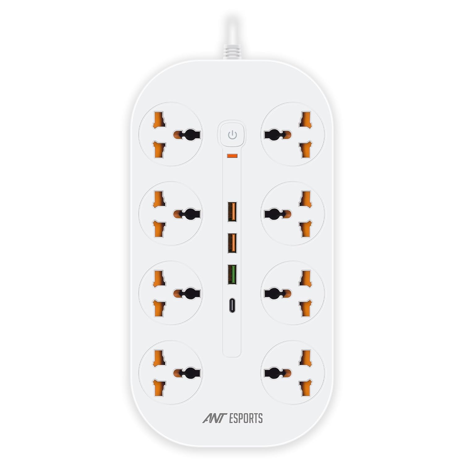 ANT ESPORTS MULTI SOCKET POWER STRIP WHITE - PS831