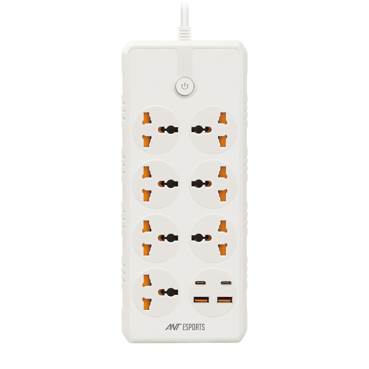 ANT ESPORTS MULTI SOCKET POWER STRIP WHITE - PS722