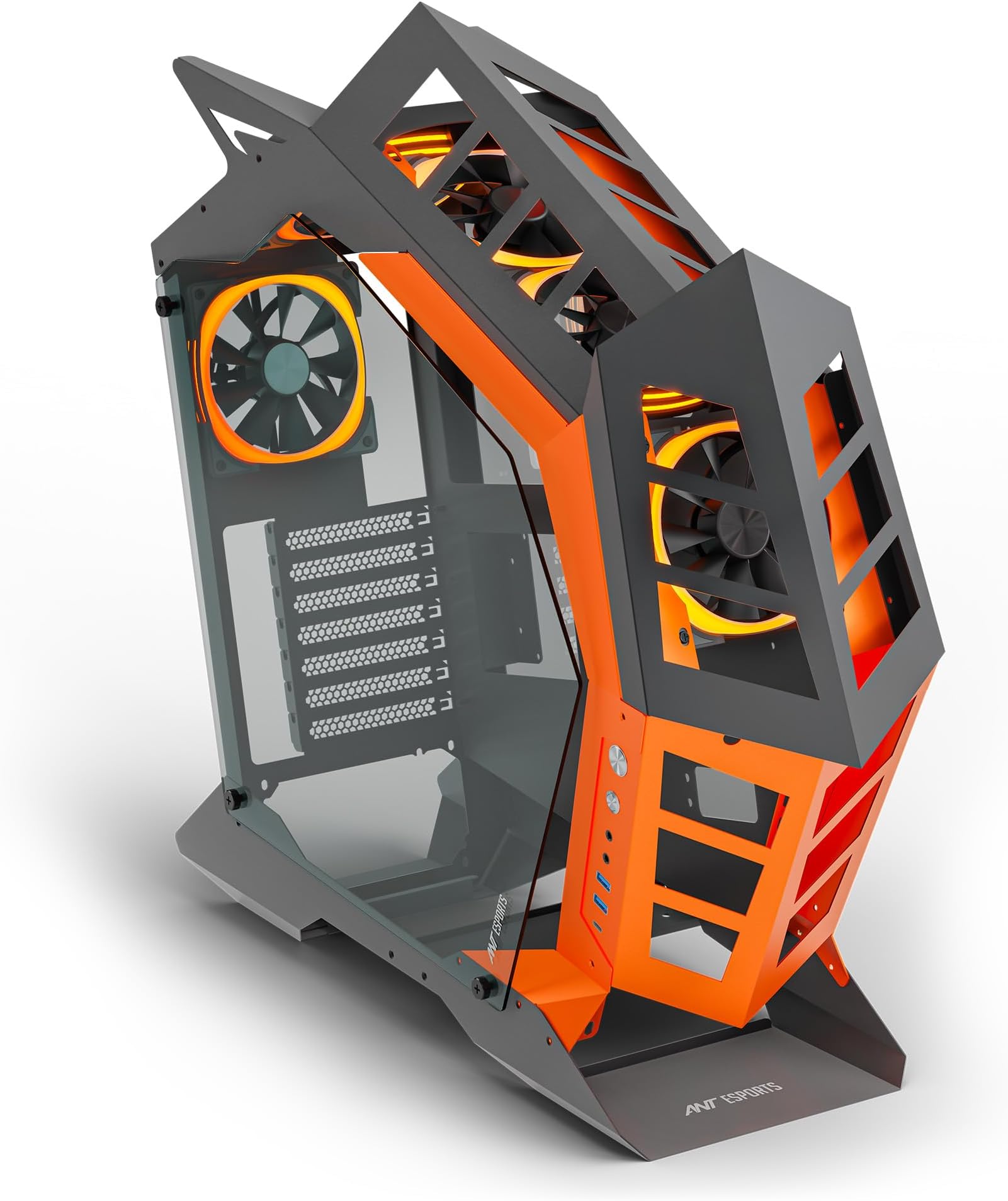 Ant Esports Chassis Cypher G3 Mid -Tower ATX Special Gaming Computer Case (BLACK & ORANGE)