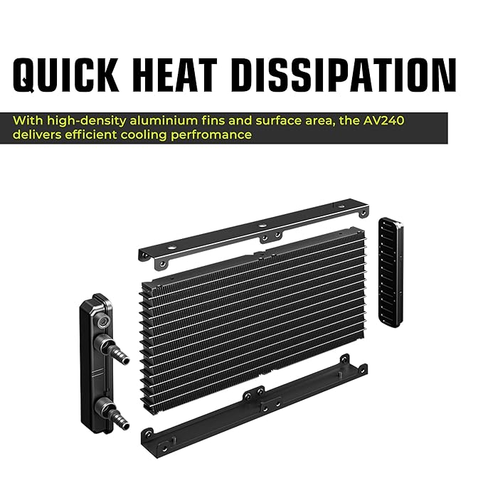 Ant Value AV240 240mm CPU Liquid Cooler/AIO - Black