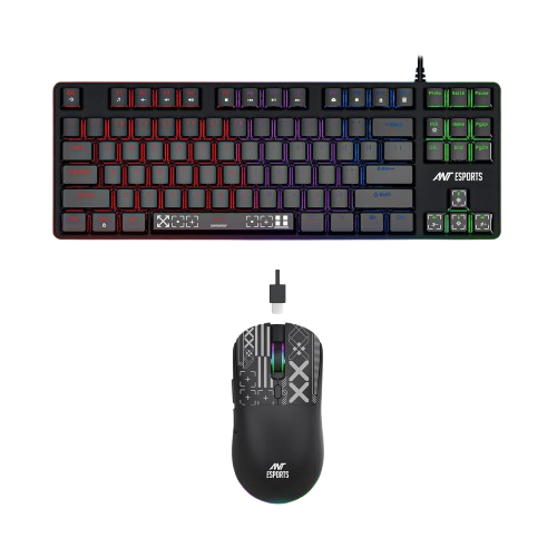 ANT ESPORTS – WIRED MECHANICAL KEYBOARD MOUSE COMBO - THUNDER 20