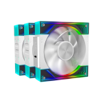 Ant Esports Quartzflow 3x120mm ARGB Revesible Stackable White Case Fan Kit