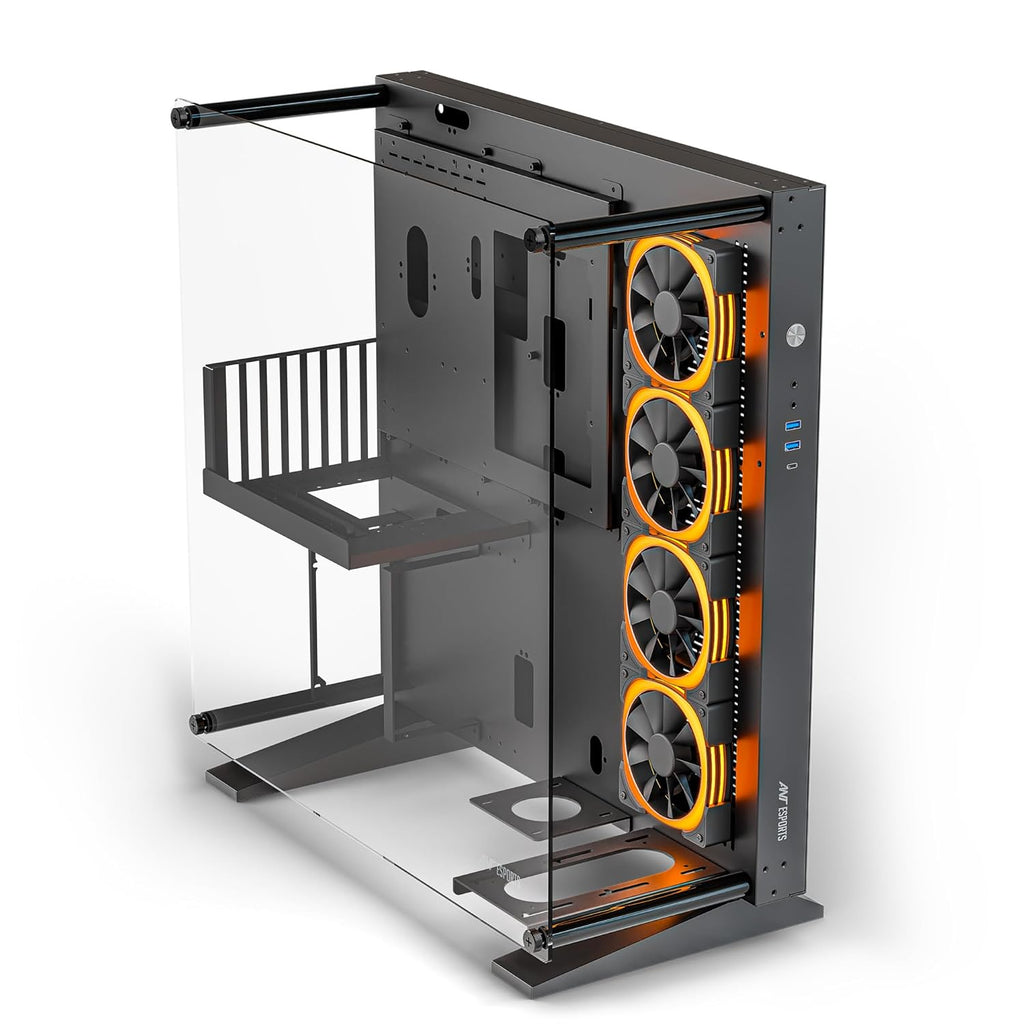 Ant Esports Chassis Cypher K9 Full -Tower ATX Open Frame Special Gaming Computer Case (BLACK)