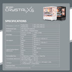 Ant Esports Chassis Crystal X6 -Black ( Chassis Without Power Supply )